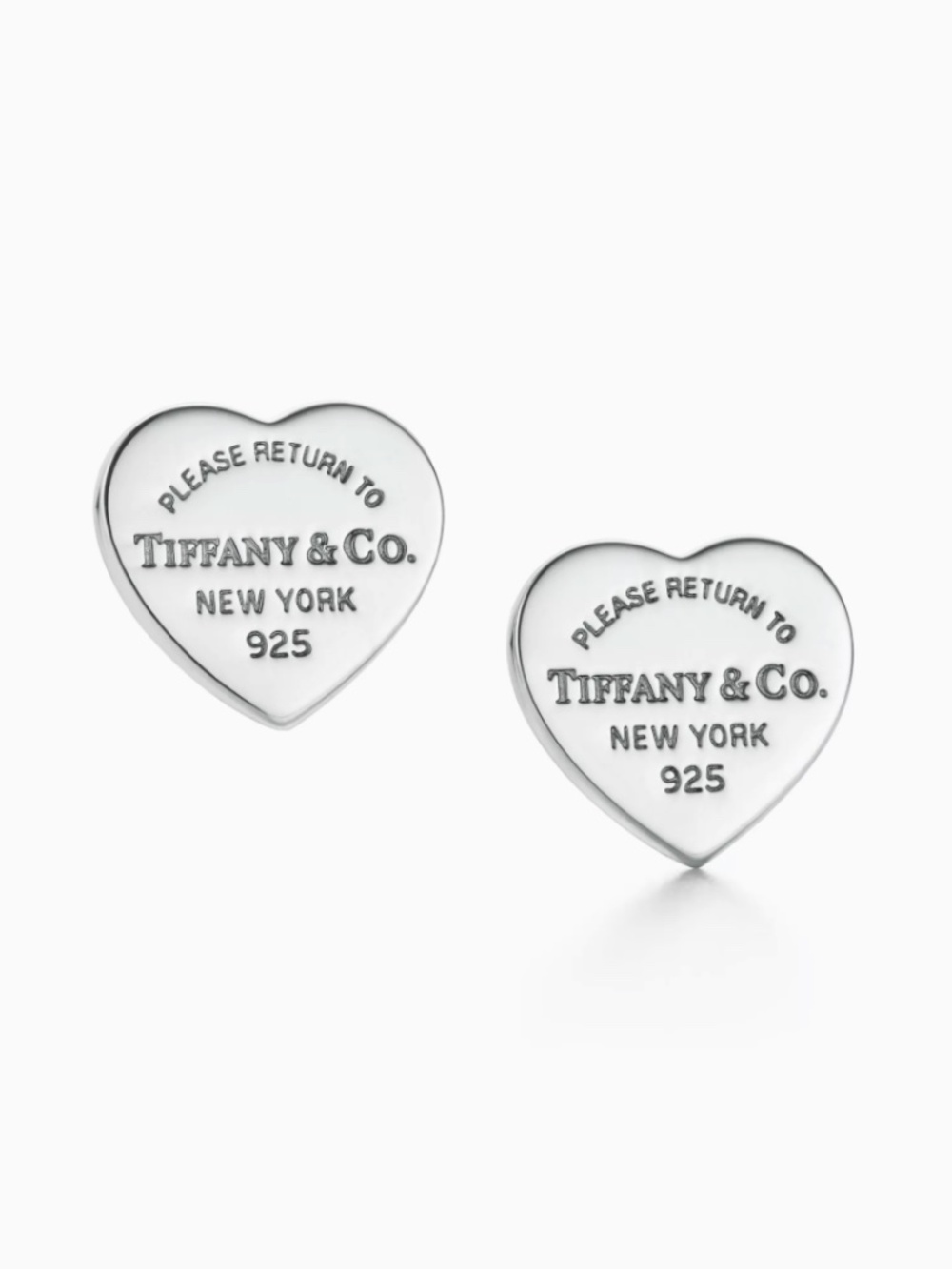 Y2K Vintage Tiffany & Co. Mini Heart Tag Stud Earrings